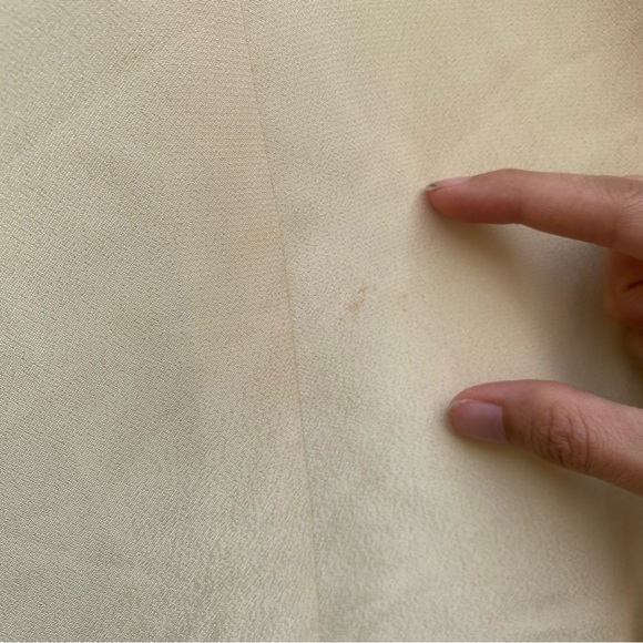 Classic sleeveless formal A line maxi dress wedding formal pleats cream S - Picture 7 of 15